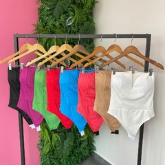 BODY CANELADO FAIXA DECOTE V - Gringa Store
