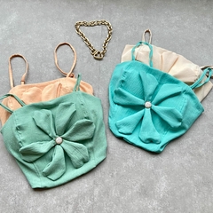 CROPED CREPE BOJO FLOR -