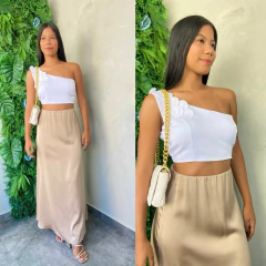 SAIA LONGA ACETINADA IMPORTADA- - loja online