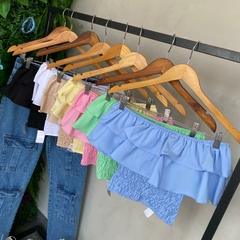 CROPPED CIGANINHA LASTEX CREPE -