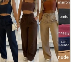 CALÇA PANTALONA ALFAIATARIA AMARRAÇAO- na internet