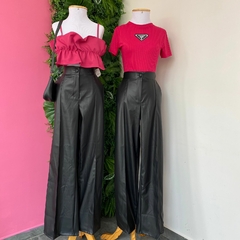 PANTALONA COURO FAKE BOTAO-