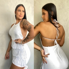 VESTIDO STRASS FRANJAS- - loja online