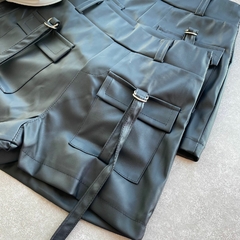 SHORT COURO FAKE BOLSO FRENTE