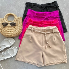 SHORT ALFAIATARIA CINTO CORDAO- - loja online