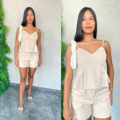 CONJUNTO CROPED BATA E SHORT - - Gringa Store