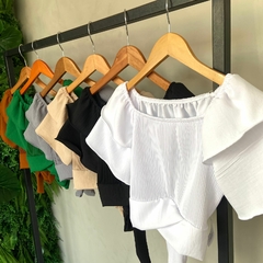 CROPPED CIGANINHA DUNA PLISSADO-