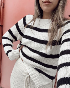 Sweater Catia rayas negras - comprar online