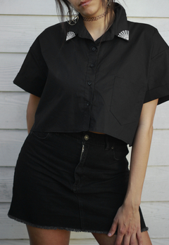 Camisa crop recta TELARAÑAS