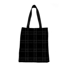 Totebag CUADROS negro - comprar online