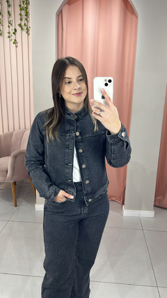 JAQUETA JEANS AYLA - BLACK - loja online
