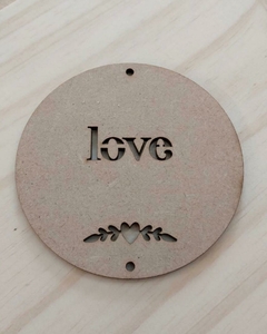 CÍRCULO LOVE 9 CM. CON PERFORACIONES