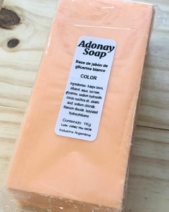 BARRA JABON DE COLOR NARANJA (BASE BLANCA)