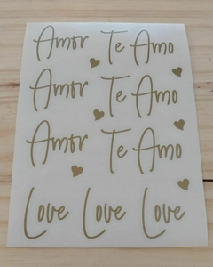 VINILO TE AMO (20 x 15 CM). en internet