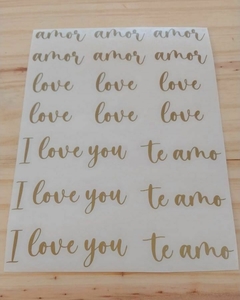 VINILO AMOR, LOVE I LOVE YOU (20 x 15 CM.) - comprar online