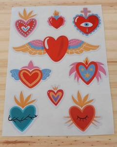 VINILO CORAZONES (20 x 15 CM.) - comprar online