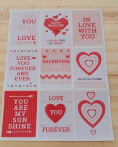 VINILO SAN VALENTIN (20 x 15 CM.) - comprar online