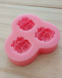 MOLDE SILICONA 3 ROSAS (pimpollos) - comprar online