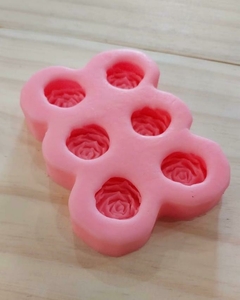 MOLDE SILICONA 6 ROSAS - comprar online