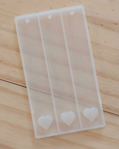 MOLDE RESINA SEÑALADORES corazón triple - comprar online
