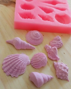 MOLDE SILICONA CARACOLES MARINOS en internet