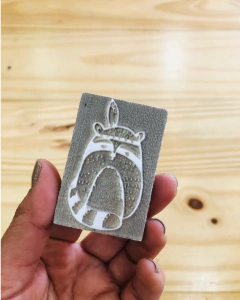 SELLO MAPACHE CUPA (839) (4x6 cm.)