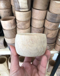 PACK 10 CUENCOS PEQUE BOMBE 6,5 CM. DE DIAMETRO (ALGARROBO)