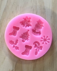 MOLDE SILICONA CÍRCULO motivos navideños
