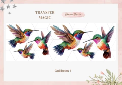 TRANSFER MAGIC ROMINA GUERRA COLIBRIES 1 (25 CM. X 8 CM.)