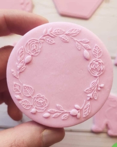 STAMP RELIEVE MARCO HOJAS a406 (estampa 5 cm.)