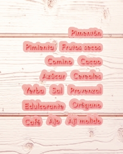 SET ESTAMPADORES CONDIMENTOS