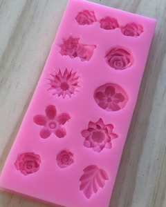 MOLDE SILICONA MIX FLORES