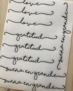 VINILO Love, gratitud (20 x 15 CM).