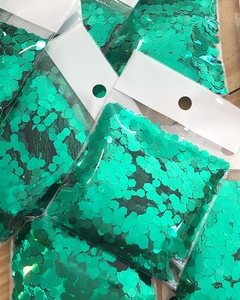 GLITTER / GIVRE 3 MM. COLA DE SIRENA 10 GS. VERDE