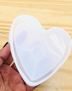 MOLDE RESINA posa vaso/ posa vela/ despojador CORAZON CHICO