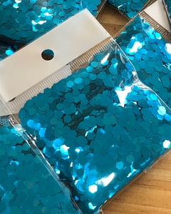 GLITTER / GIVRE 3 MM. COLA DE SIRENA 10 GS. AZUL