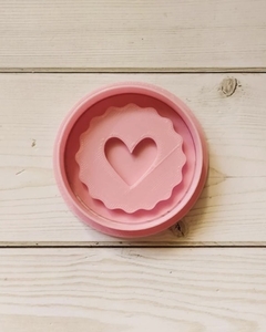 CORAZON Y ONDAS II 6,5 cm. (Cortante + sello)