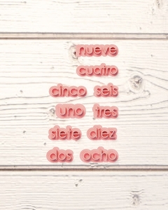 NUMEROS SANS (1 cm.)