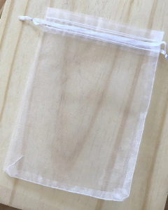 Bolsa organza blanca 11 x 16 cm.