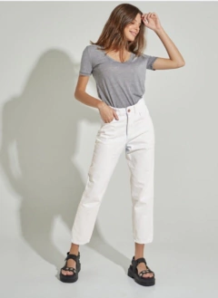 Jean mom Ecru