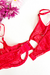 CONJUNTO «CHERRY BLOSSOM» MICROTUL ROJO - tienda online