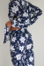 PIJAMA «WARM» CAMISERO FLOWERS BLUE
