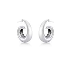 BRINCO ARGOLA CARACOL BOTEGA RÓDIO BRANCO - comprar online