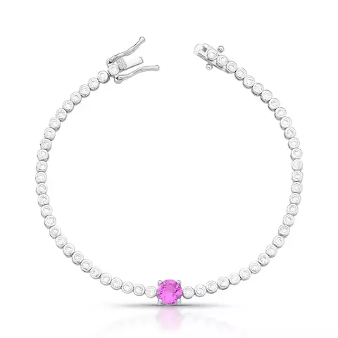 PULSEIRA COM CRISTAIS REDONDOS PINK - comprar online