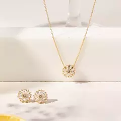 CONJUNTO MARGARIDA ZIRCONIA DOURADO - comprar online