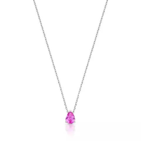 COLAR COM PINGENTE EM CRISTAL DE GOTA PINK - comprar online