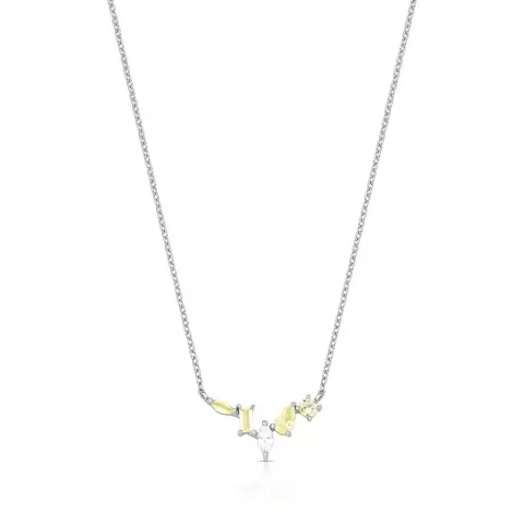 COLAR COM PINGENTE DE CRISTAIS YELLOW INTERCALADOS - comprar online