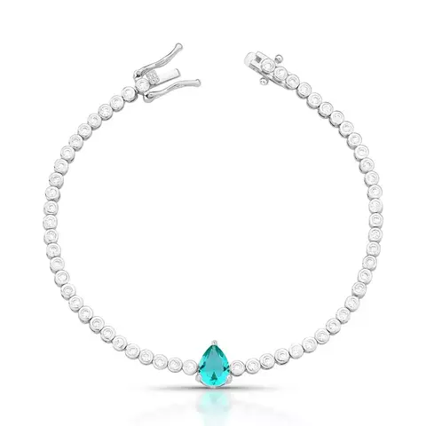 PULSEIRA COM GOTA E CRISTAIS REDONDOS TURMALINA - comprar online