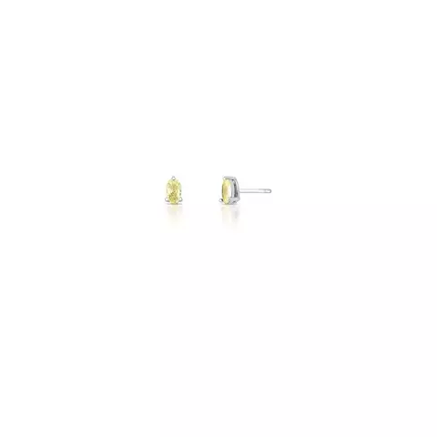 BRINCO PONTO DE LUZ OVAL ZIRCONIA YELLOW MINI