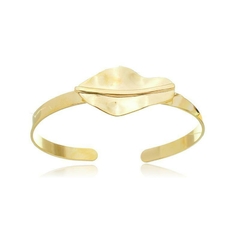 BRACELETE FOLHA LISA DOURADO - loja online